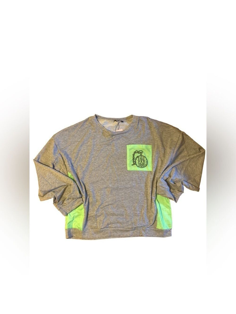 Take Your Time Mental Health graphic pullover raglan style sweatshirt XXL - Picture 4 of 8